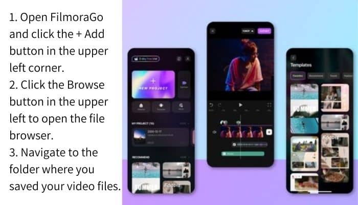 Combine multiple videos on iPhone with FilmoraGo